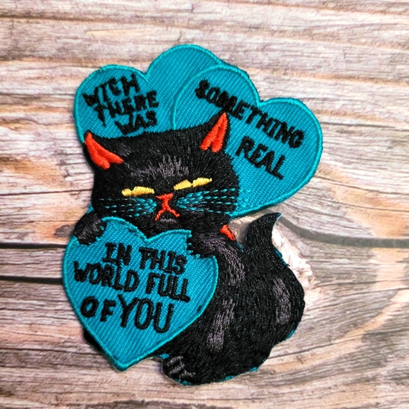 3/13$  Wish There Was Something Real Cat Nin Nine Inch Nails Lyrics Patch - Picture 1 of 2